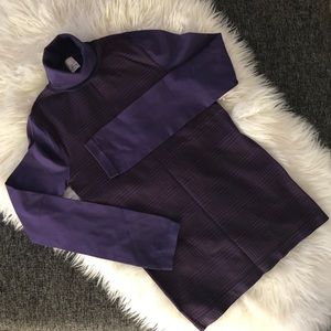 Purple Base Layer Turtleneck Top with CreoraFibers